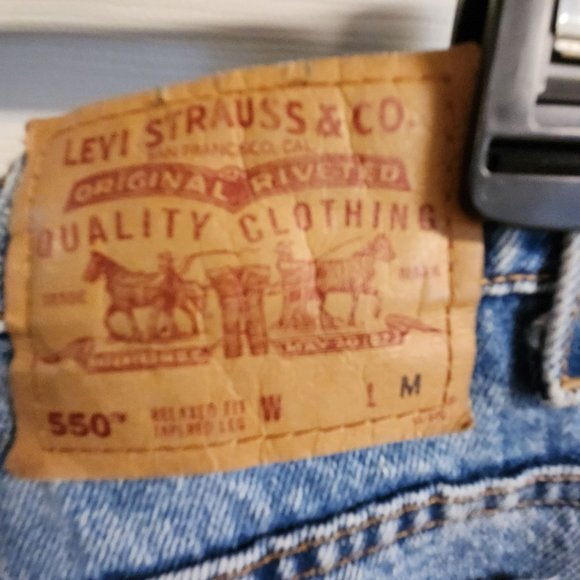 Women's Levi's 550 Size 12 M Relaxed Fit Tapered Leg Cotton - Picture 6 of 6